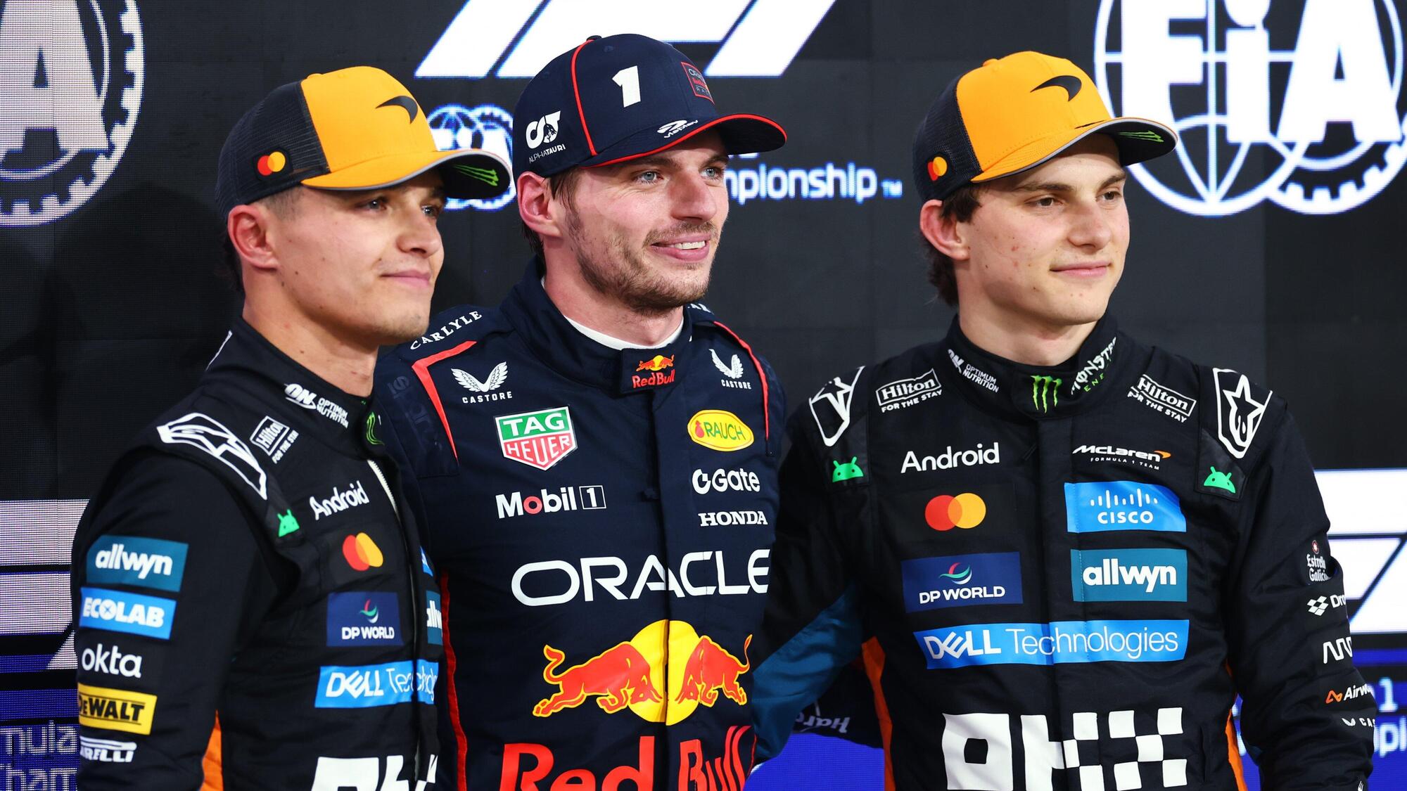 Max Verstappen Lando Norris Oscar Piastri Abu Dhabi Qualifiche