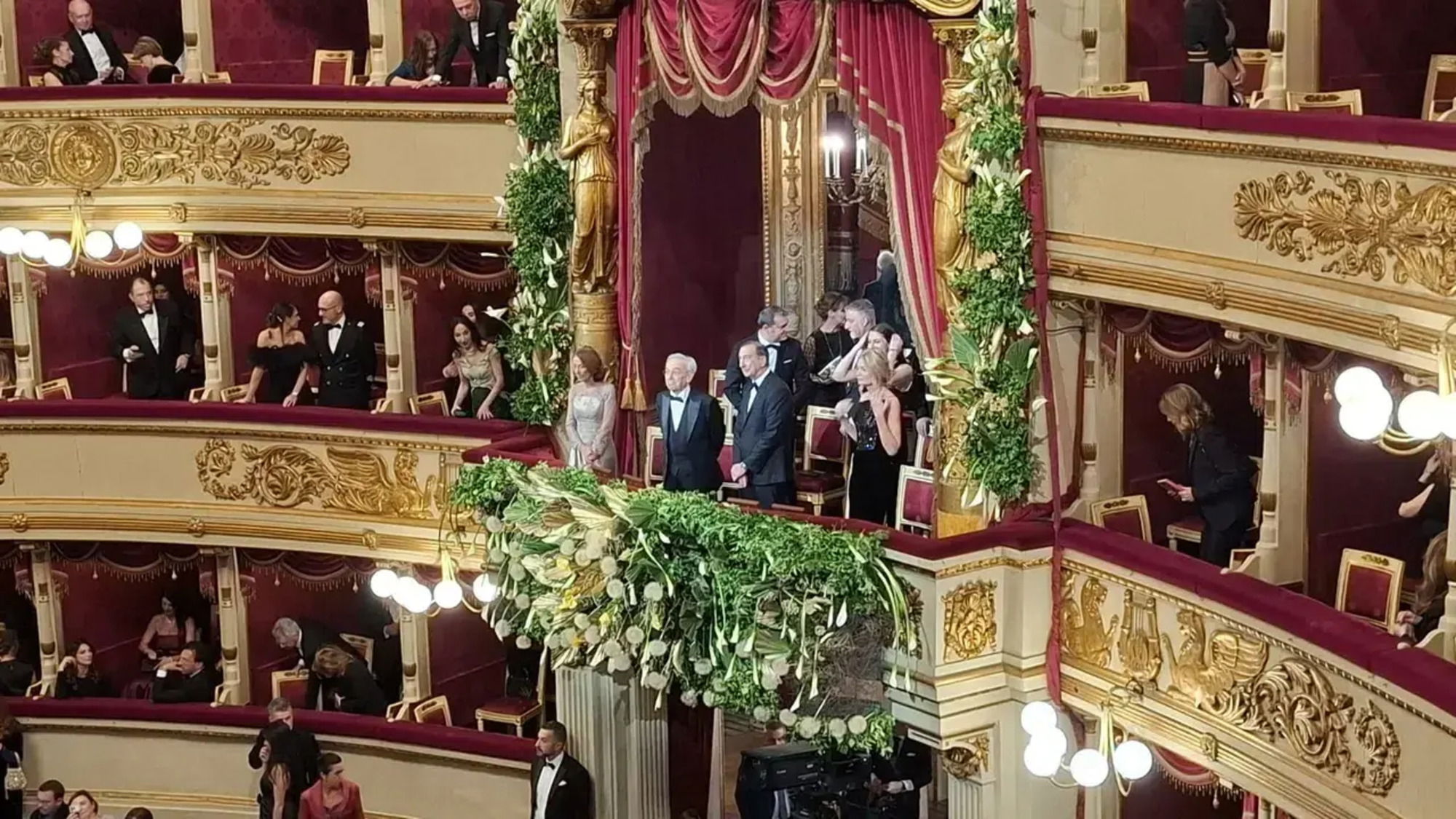 Il palco reale alla Scala di Milano per la prima 