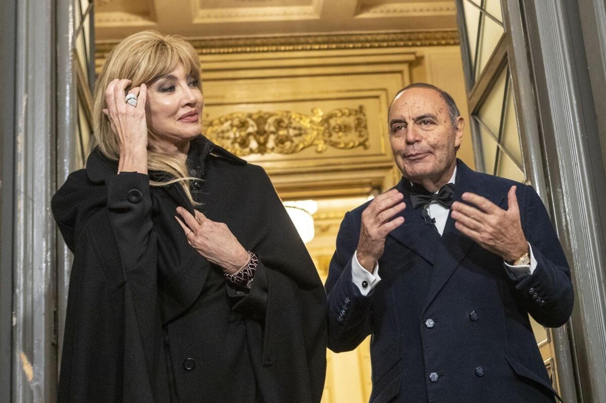 Milly Carlucci e Bruno Vespa alla Prima della Scala