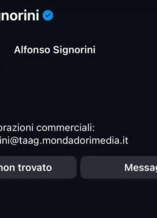 Alfonso Signorini ha chiuso il profilo Instagram
