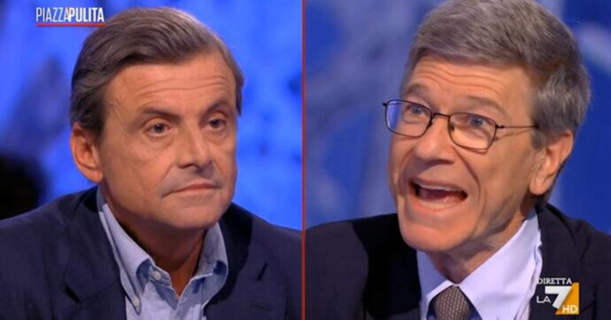 Carlo Calenda e Jeffrey Sachs a Piazzapulita