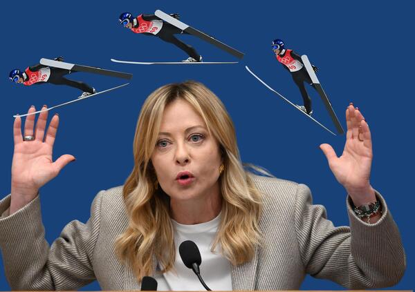 Da Giorgia Meloni devono andare i saltatori di sci (s&igrave;, quelli che si ingrossano il pene per vincere): le conferenze stampa col governo sono inutili, abolitele