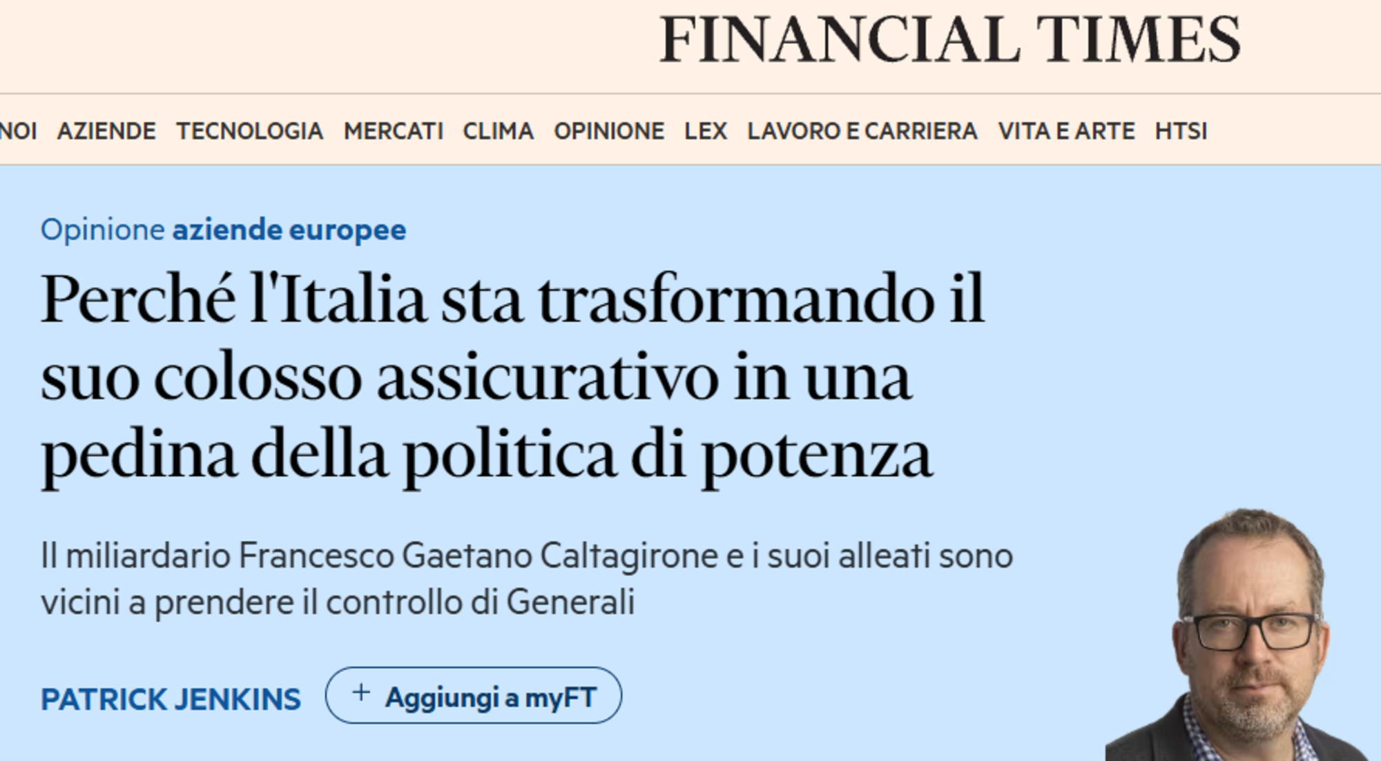 Financial Times 11 gennaio
