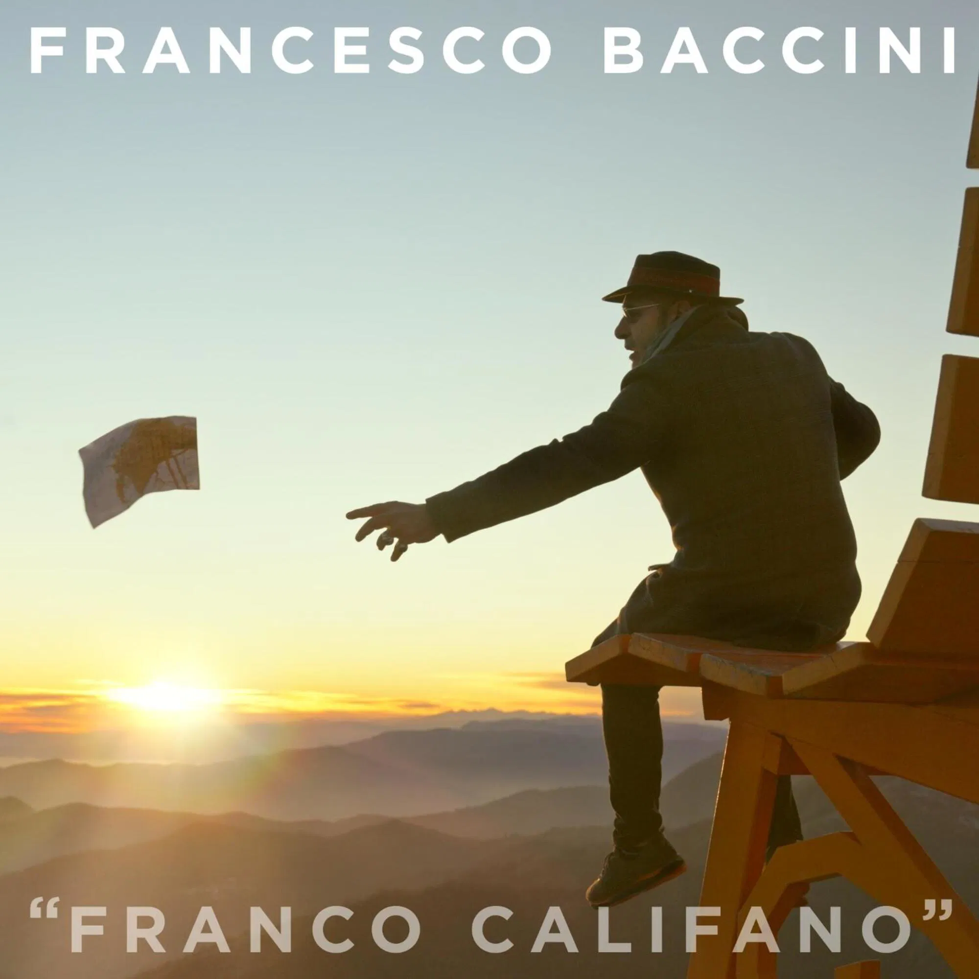 La copertina del nuovo singolo di Francesco Baccini, "Franco Califano"