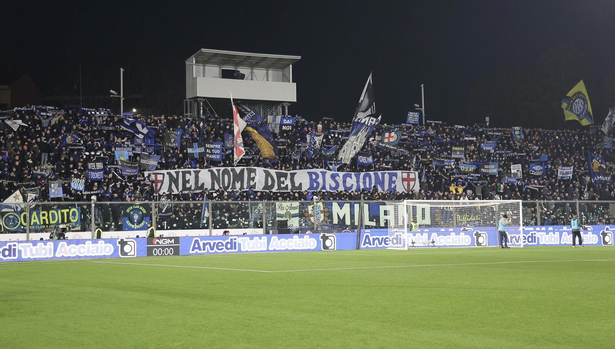 Il settore ospiti dello stadio della Cremonese