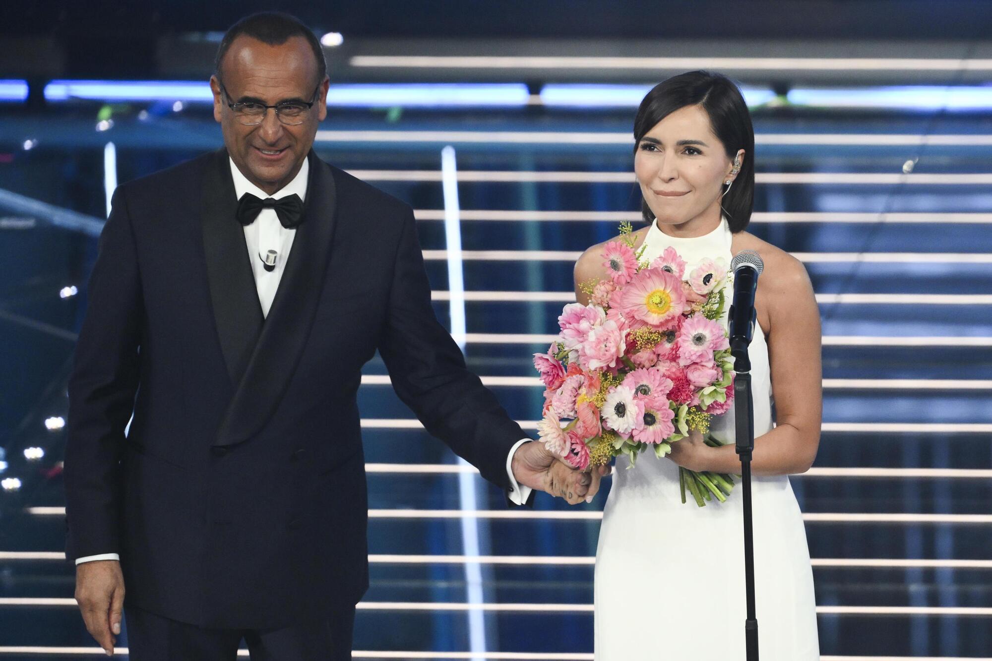 Serena Brancale e Carlo Conti a Sanremo 2026
