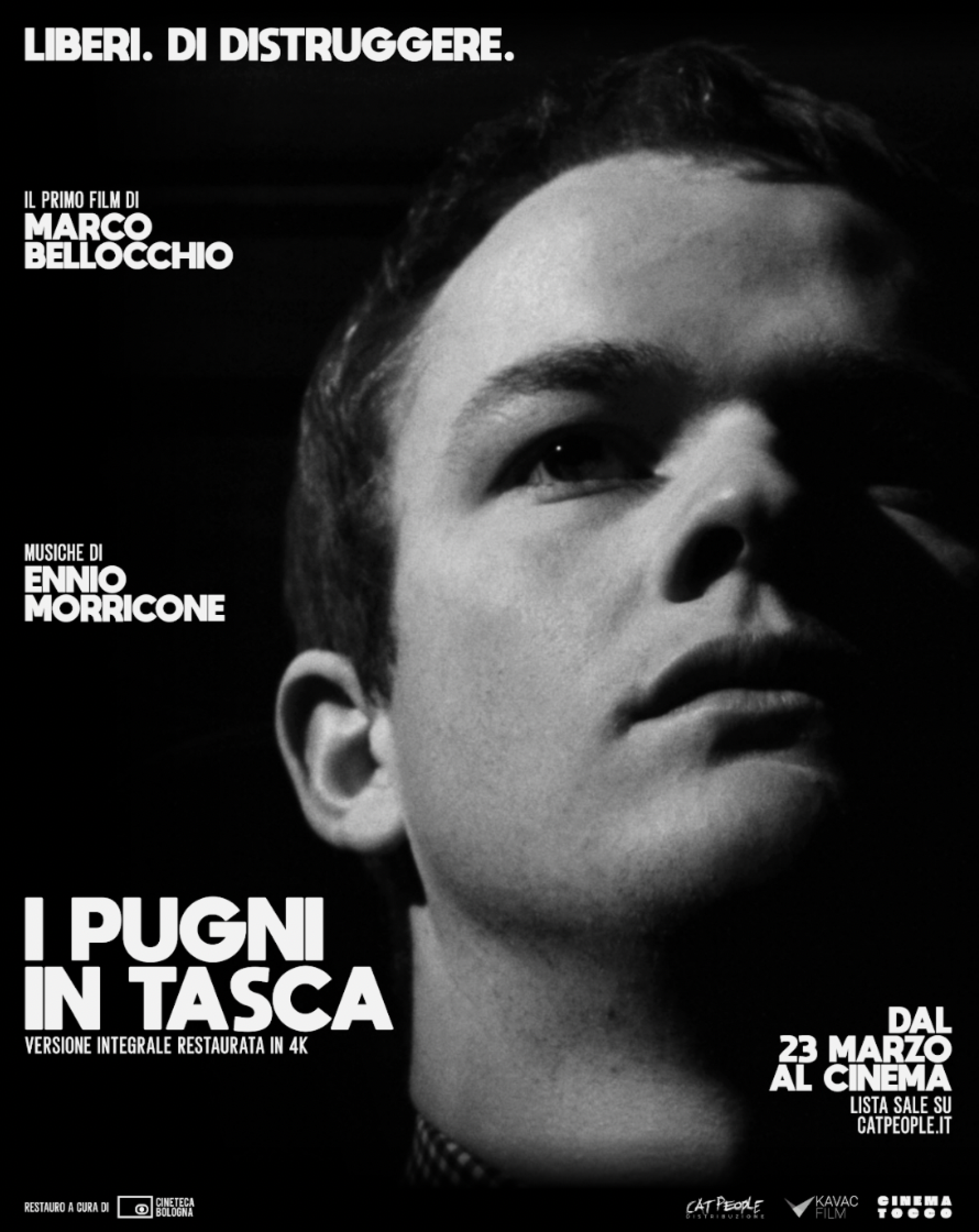 La locandina de "I pugni in tasca", dal 23 marzo al cinema
