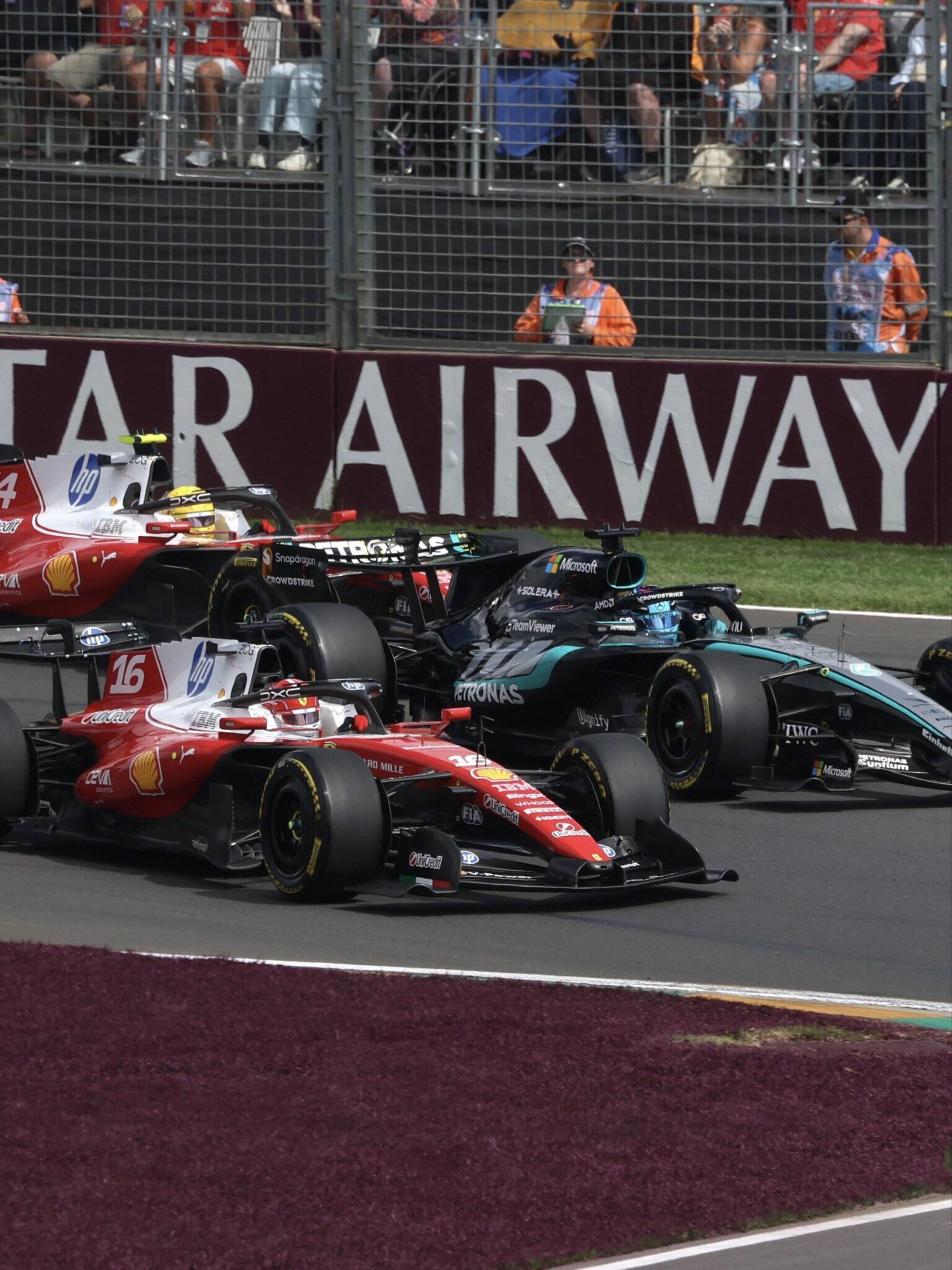 Leclerc Russell Hamilton Melbourne