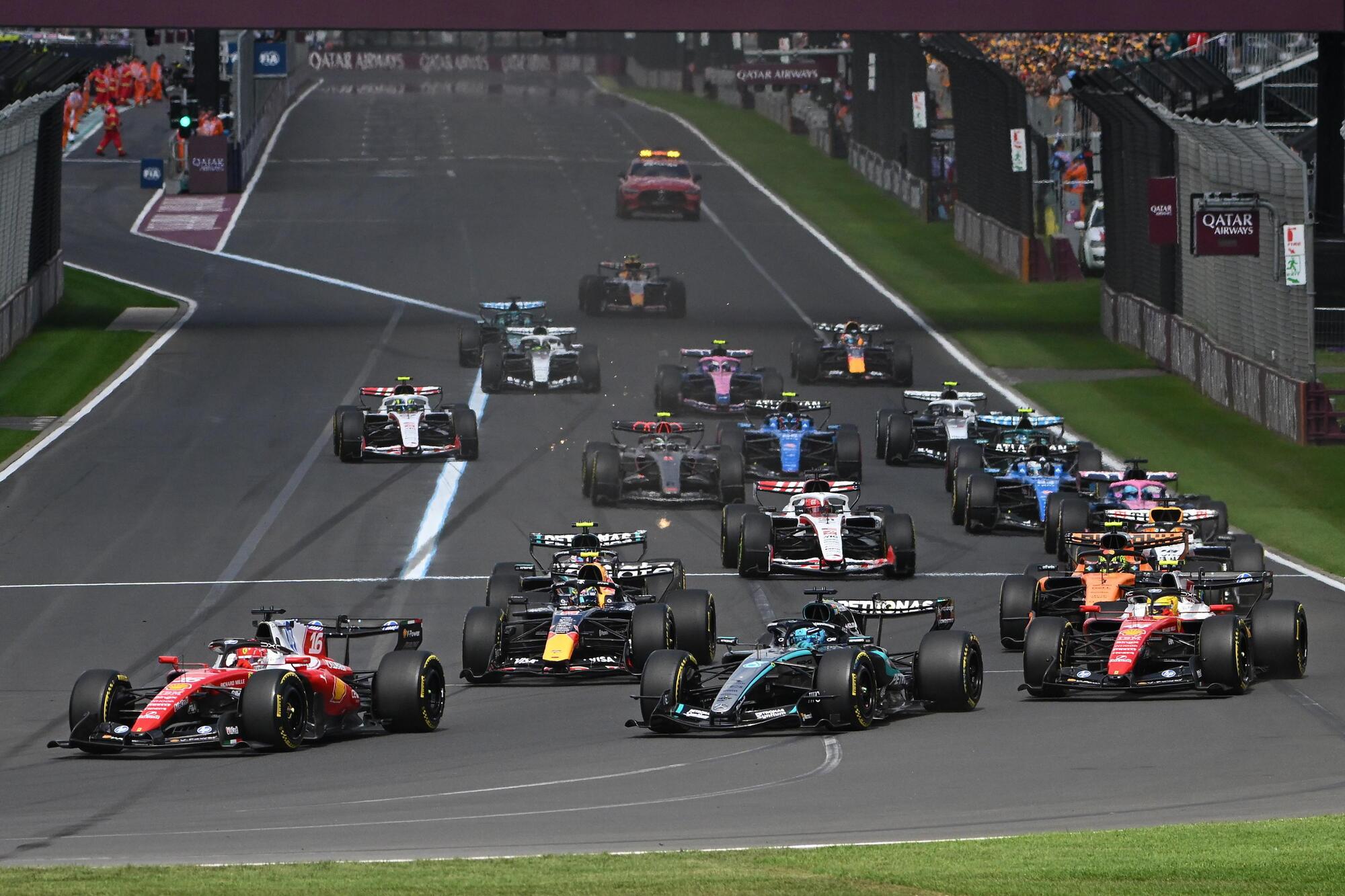 Ferrari partenza GP Australia.