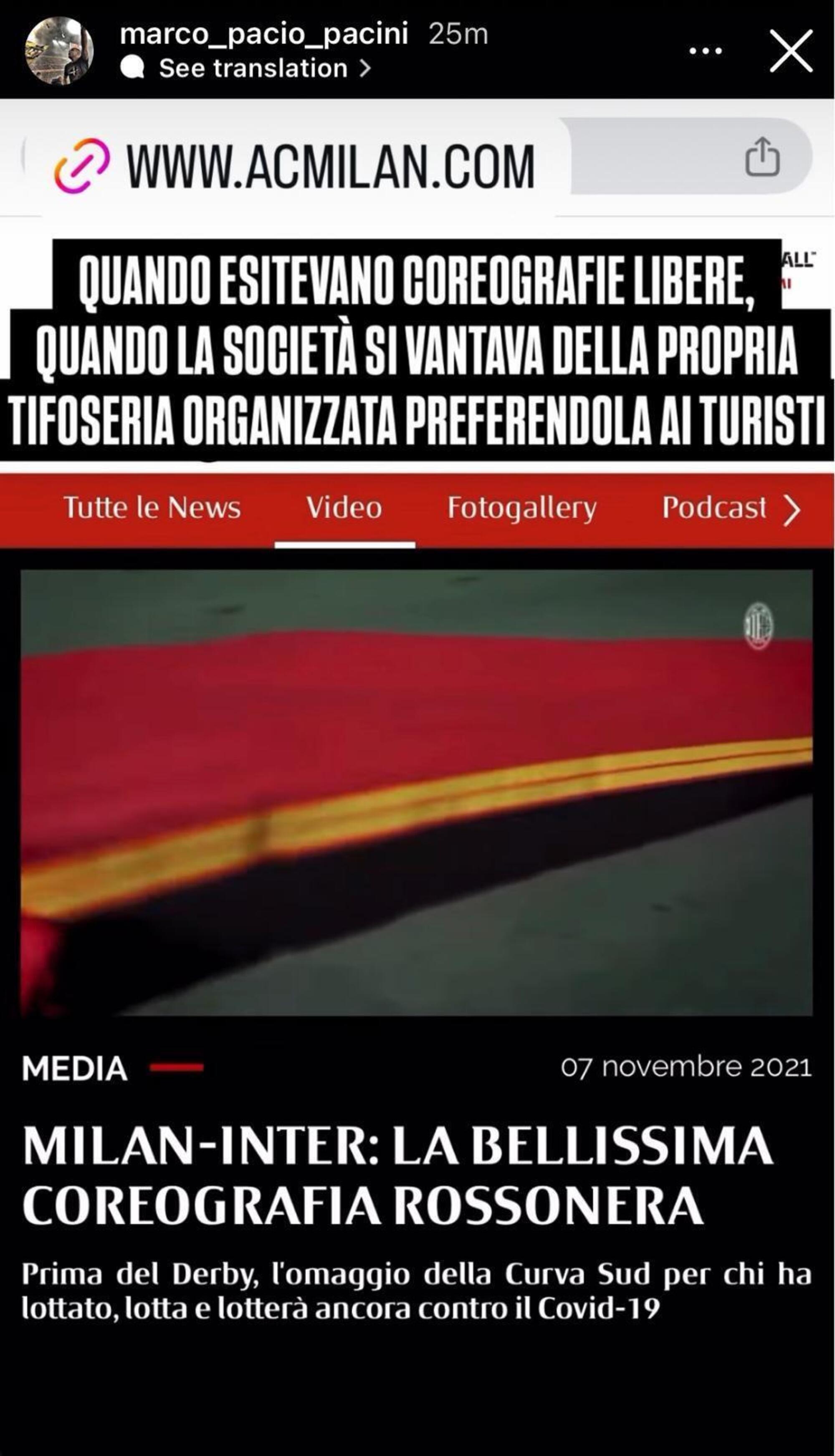 Marco "Pacio" Pacini sui social contro la societ&agrave;