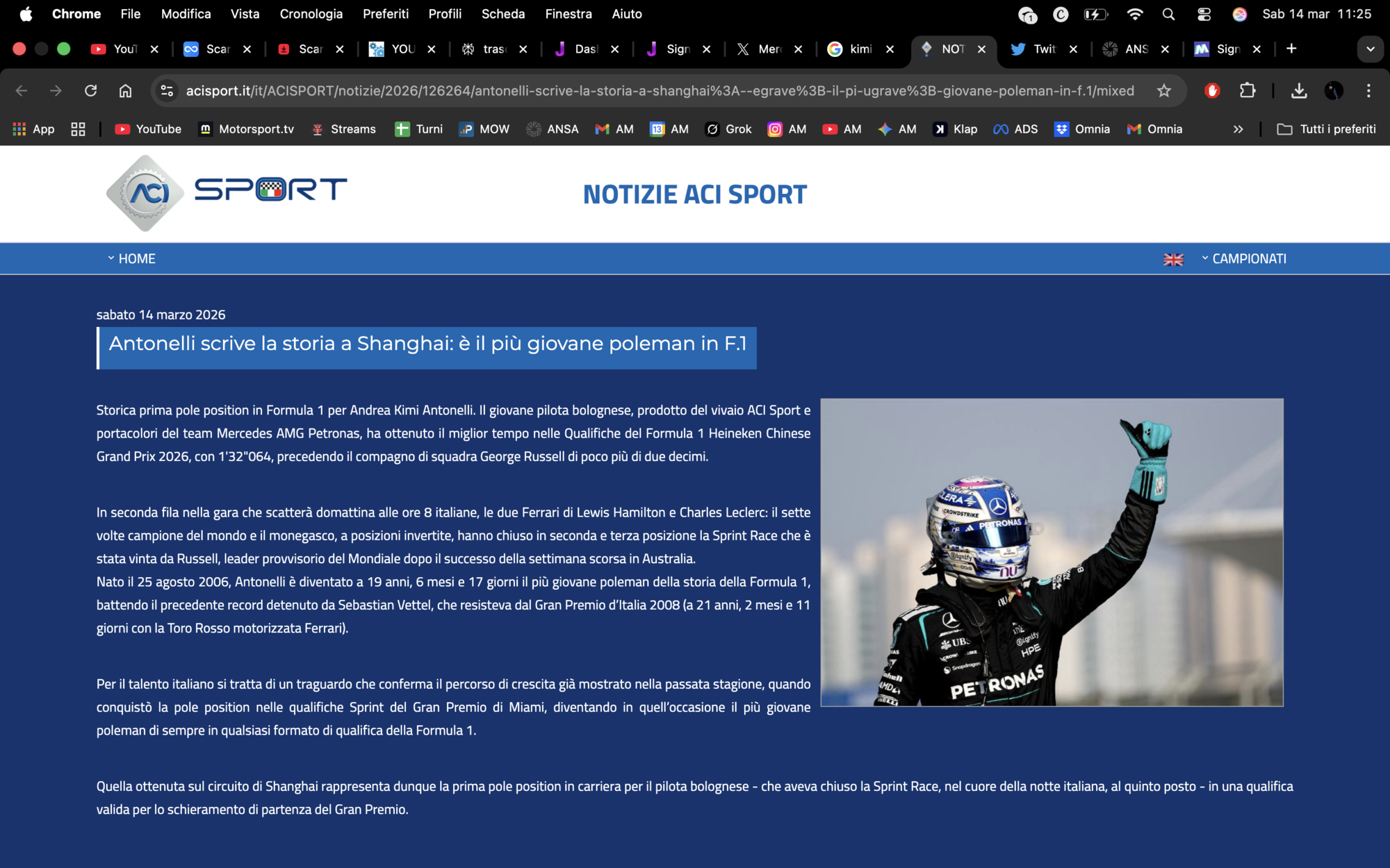 ACI Sport Kimi Antonelli