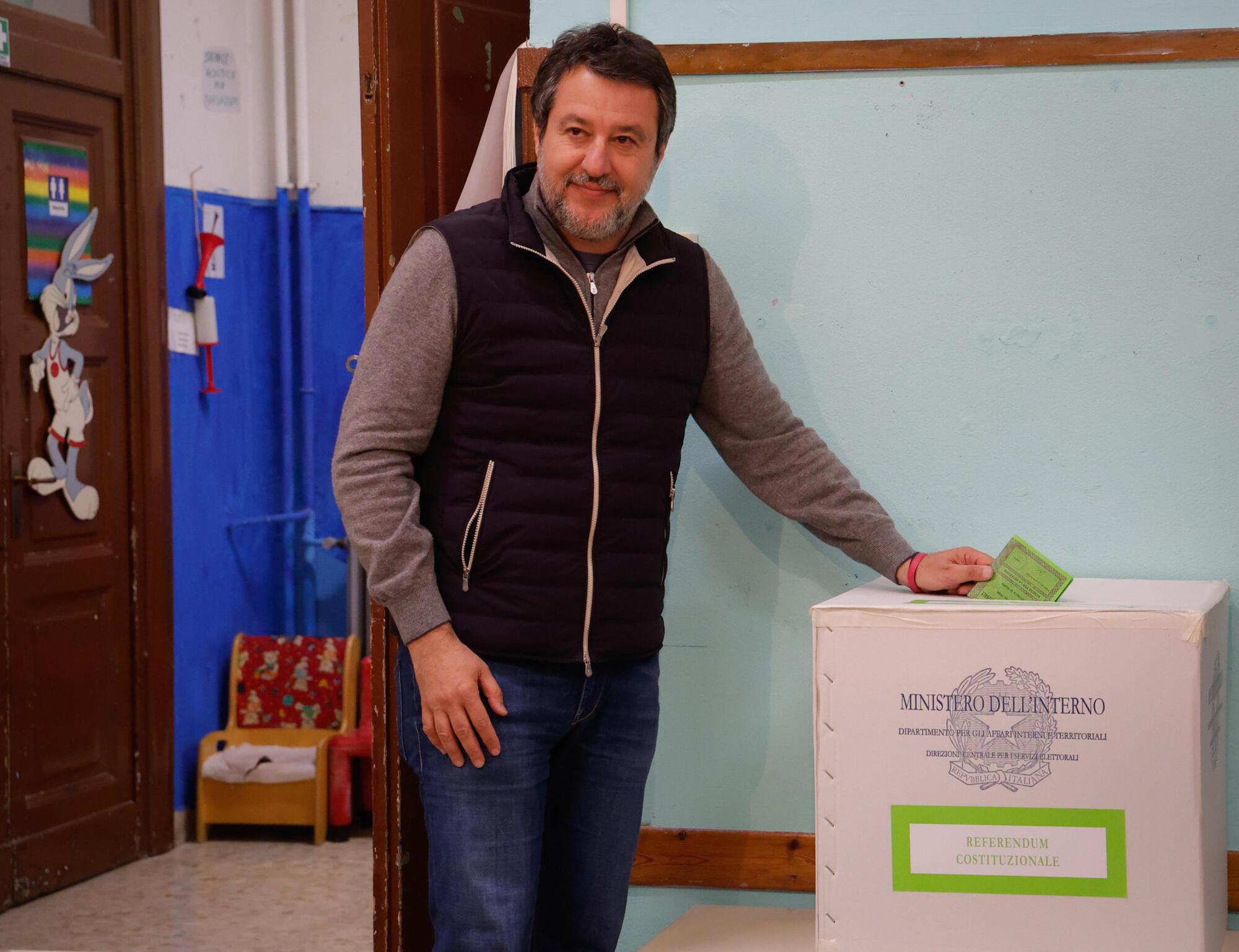 Matteo Salvini referendum magistratura Ansa