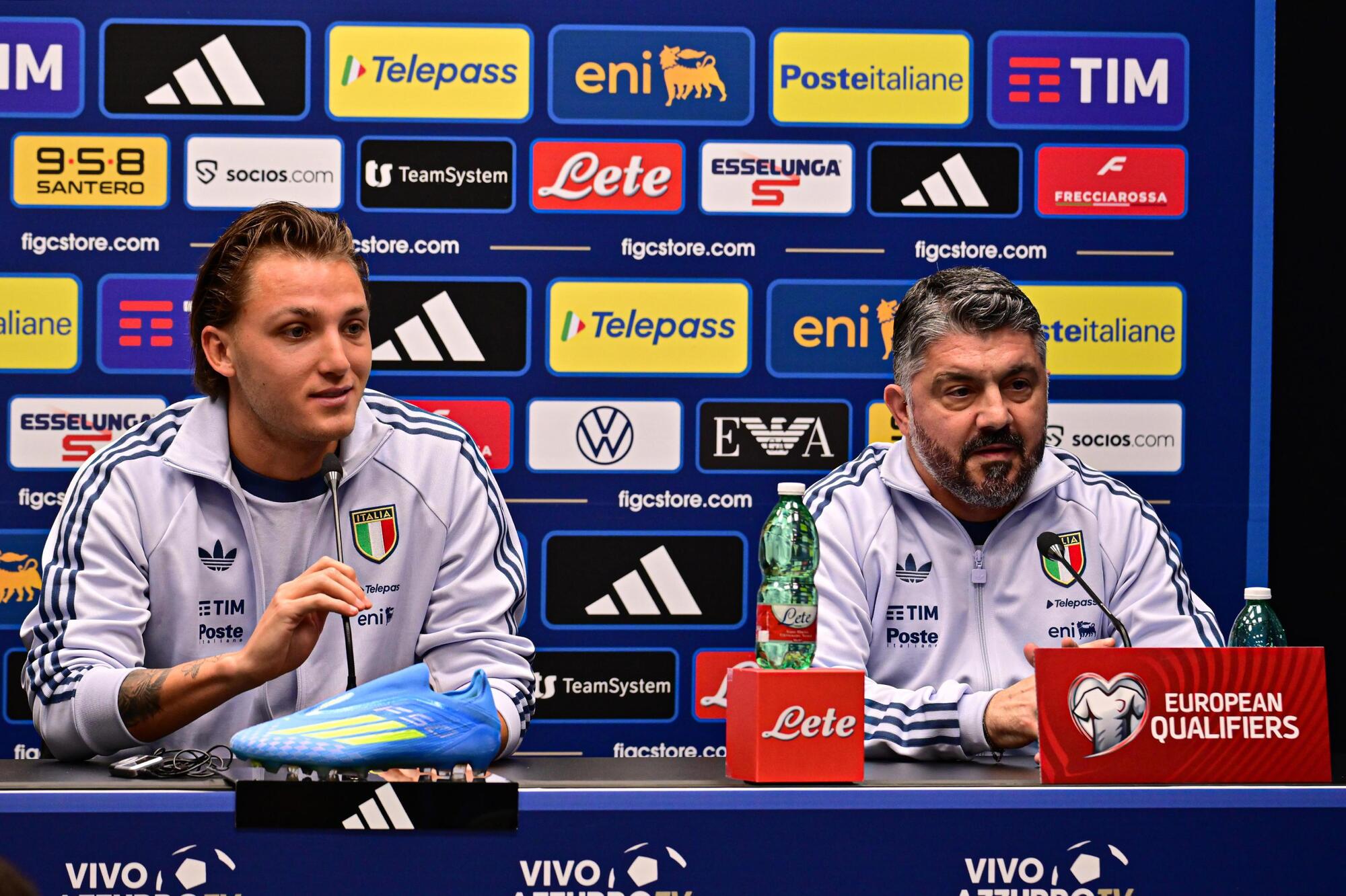 Mateo Retegui e Gennaro Gattuso in conferenza stampa