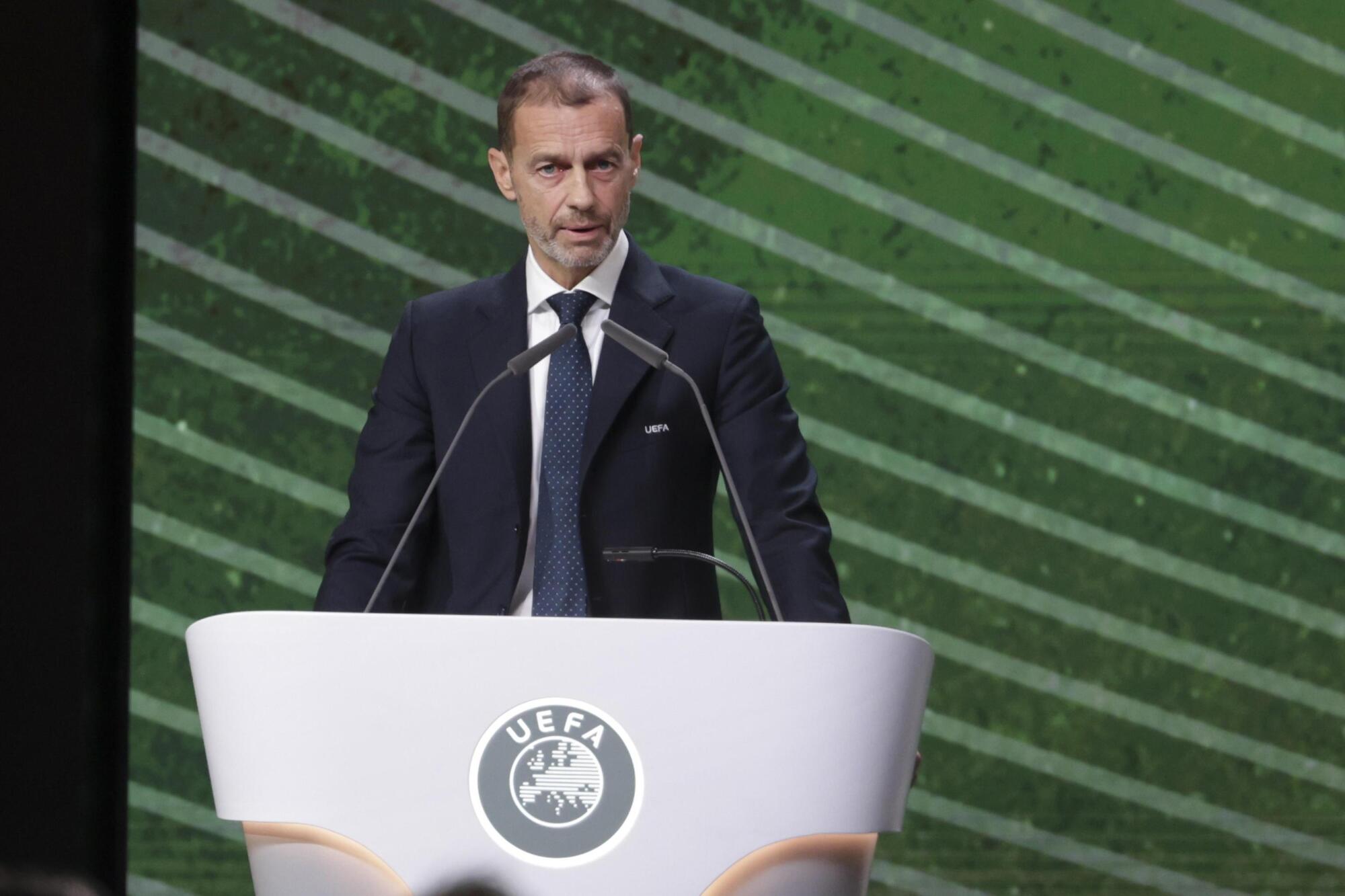 Il presidente Uefa, Aleksandr Ceferin