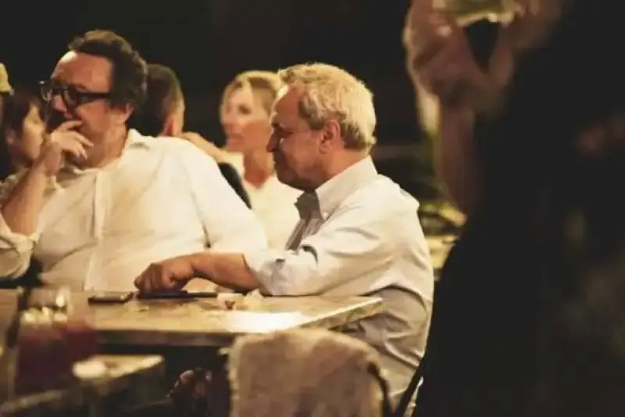 Enrico Mentana a una delle feste di compleanno di Marco Agnoletti