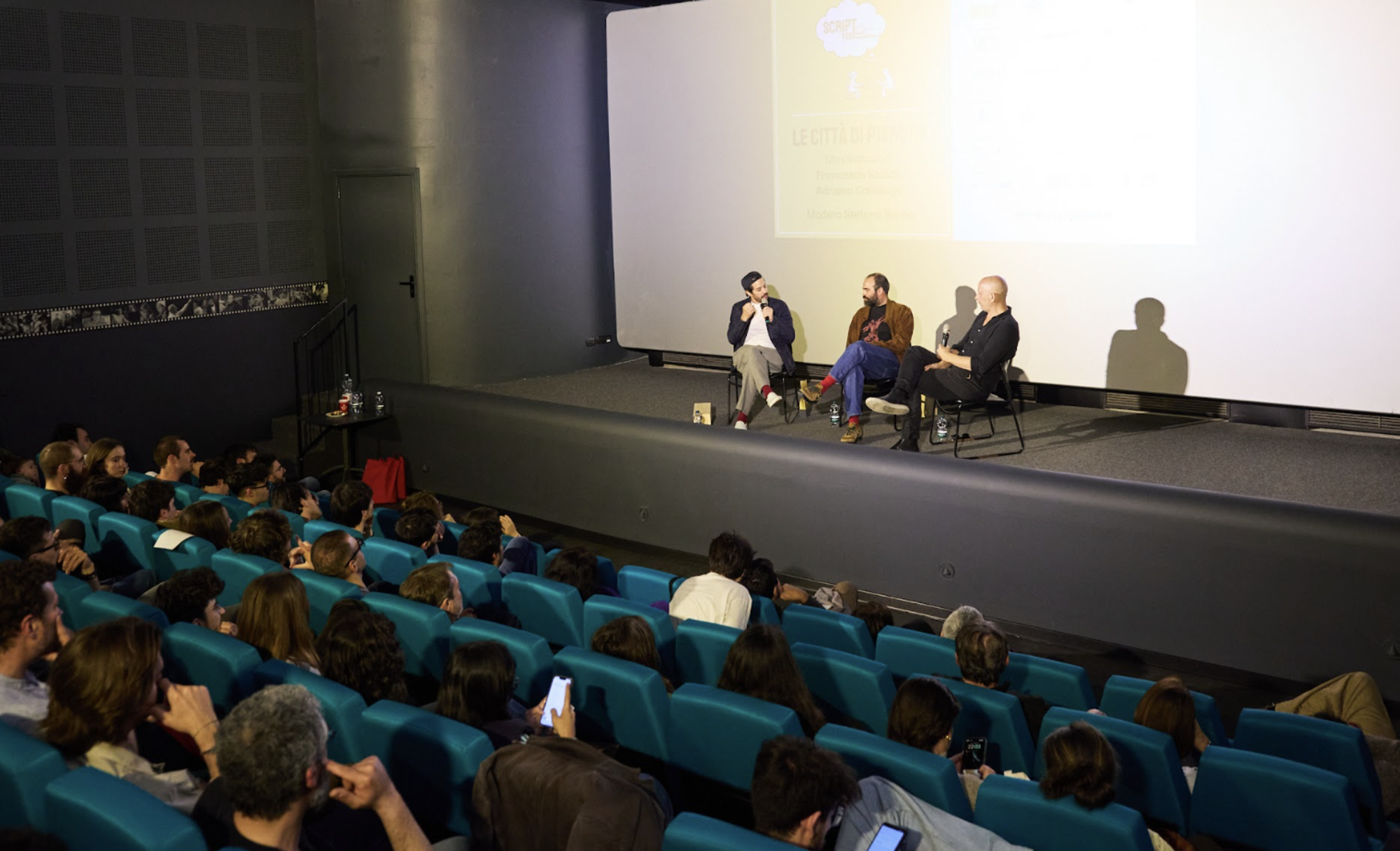 La masterclass di Francesco Sossai e Adriano Candiago con Stefano Sardo allo Script Fest