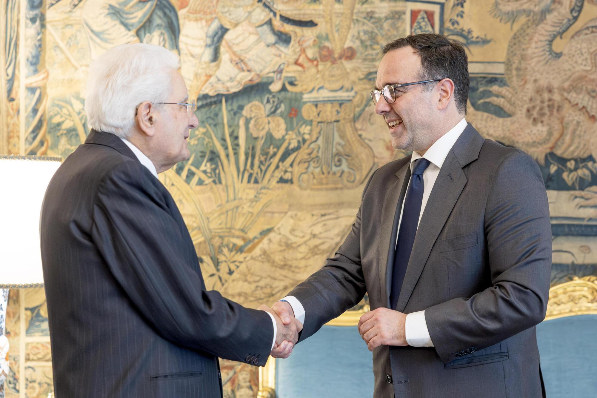 Theodor Kyriakou con il presidente Mattarella