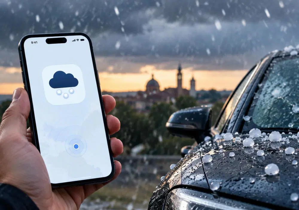Grandinometro, l'app nata a Padova che avvisa quando la grandine sta per colpire la tua auto