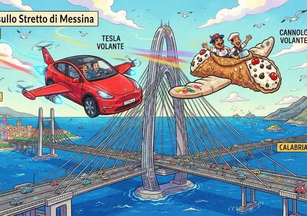 Con la Tesla che vola a che serve il Ponte sullo Stretto? Anzi, a che serve il ministro dei Trasporti?